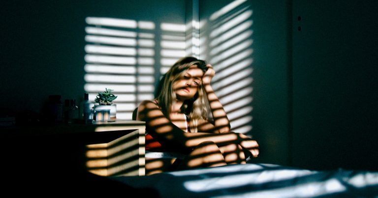 Girl Sitting Alone Blurred Line Between Grief and Depression