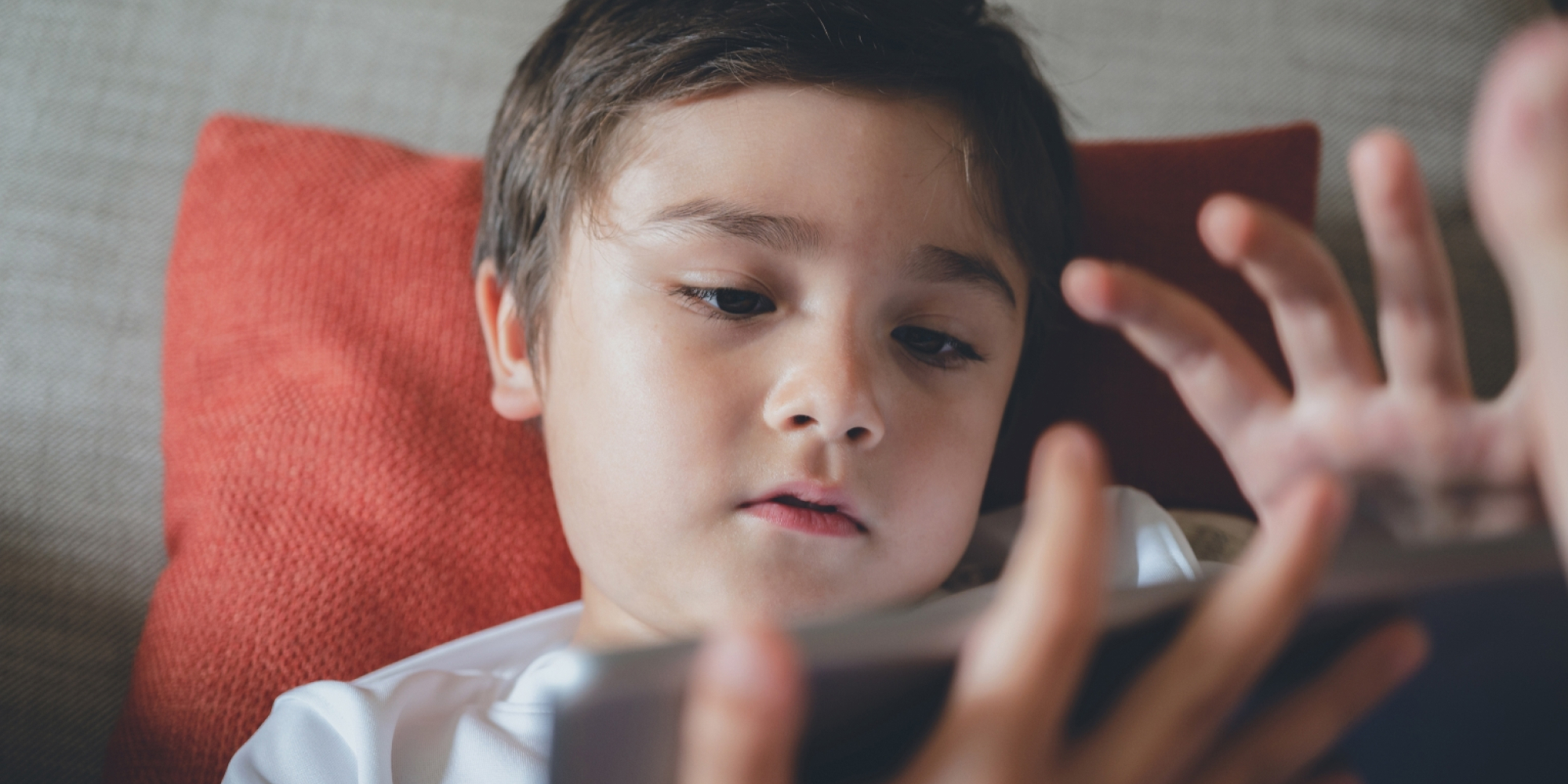 A child on a tablet.